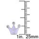 preview thumbnail 2 of 1, Miadora Sterling Silver Children's White Enamel and Crystal Crown Stud Earrings