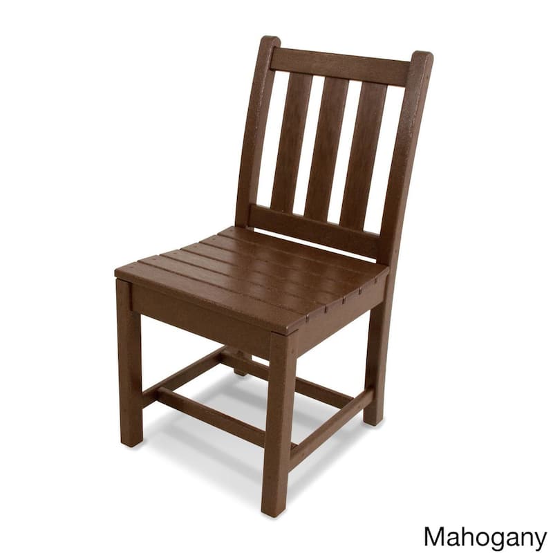 POLYWOOD Traditional Garden Dining Side Chair - Mahogany