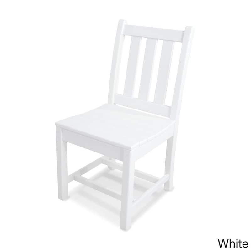 POLYWOOD Traditional Garden Dining Side Chair - White