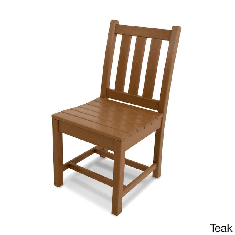 POLYWOOD Traditional Garden Dining Side Chair - Teak