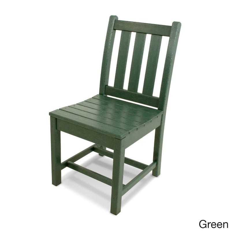 POLYWOOD Traditional Garden Dining Side Chair - Green