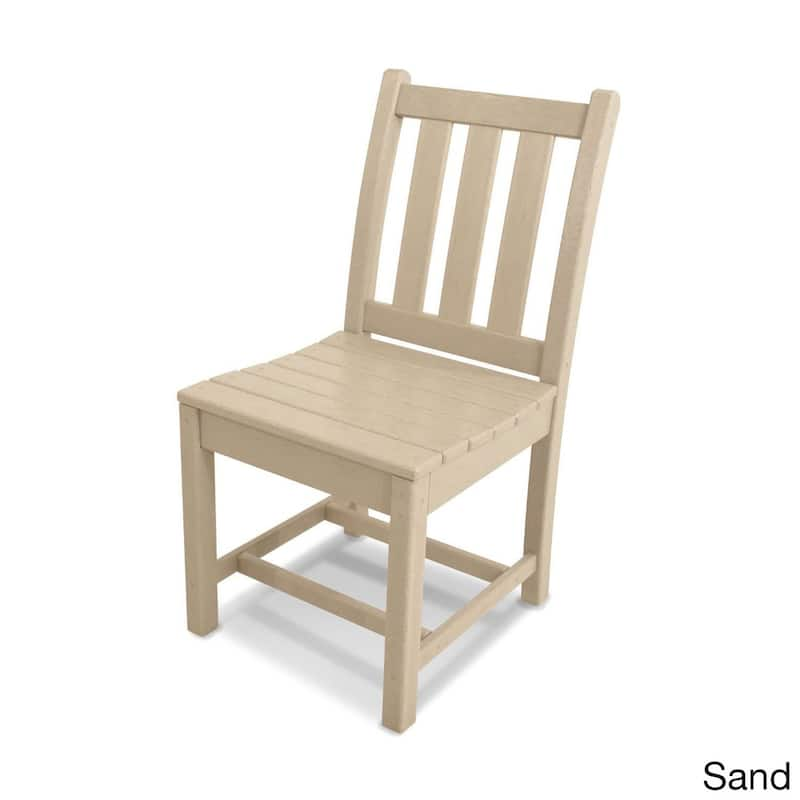 POLYWOOD Traditional Garden Dining Side Chair - Sand