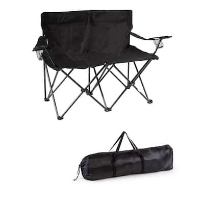 Trademark Innovations Loveseat-style Double Camp Chair with Steel Frame