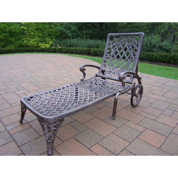 Shop Dakota Rolling Green And Bronze Cast Aluminum Patio Lounge