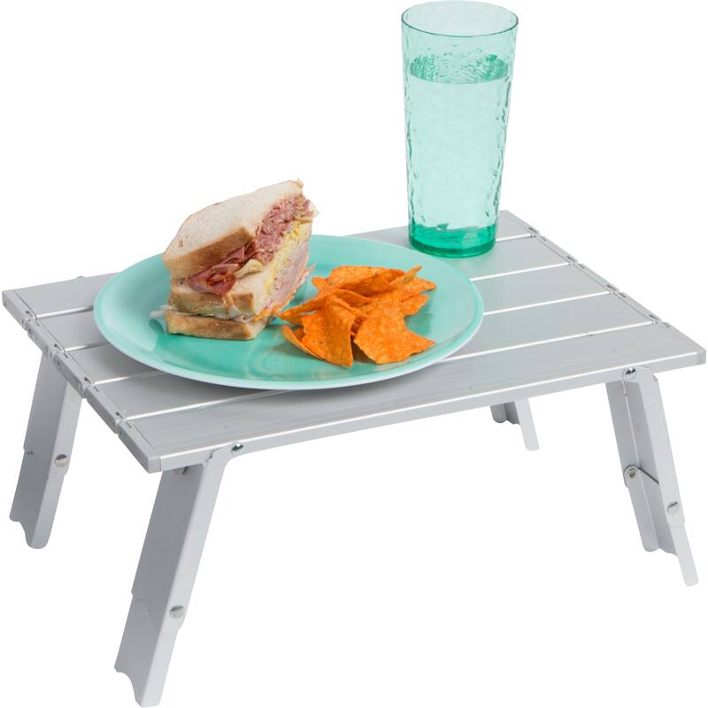 Trademark Innovations Aluminum 15.7-inch Compact Folding Beach/Camping Table