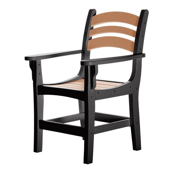 Durawood Casual Dining Chair with Arms - Black/Cedar