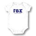 Babies' White 'FBI' Bodysuit One-piece