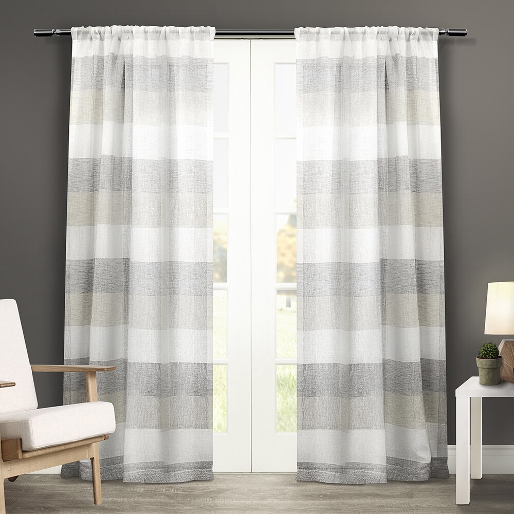 Shop Ati Home Bern Rod Pocket Window Curtain Panel Pair 108 Inch