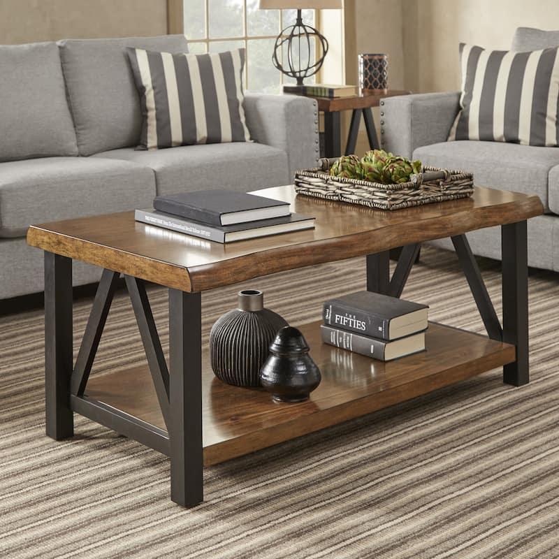 Banyan Live Edge Wood and Metal Accent Tables by iNSPIRE Q Artisan