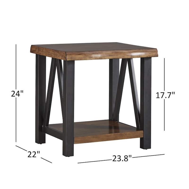 Banyan Live Edge Wood and Metal Accent Tables by iNSPIRE Q Artisan