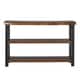 preview thumbnail 3 of 6, Banyan Live Edge Wood and Metal Console Sofa Table Bookshelf by iNSPIRE Q Artisan