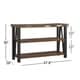 preview thumbnail 7 of 6, Banyan Live Edge Wood and Metal Console Sofa Table Bookshelf by iNSPIRE Q Artisan