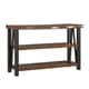 preview thumbnail 2 of 6, Banyan Live Edge Wood and Metal Console Sofa Table Bookshelf by iNSPIRE Q Artisan