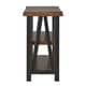 preview thumbnail 4 of 6, Banyan Live Edge Wood and Metal Console Sofa Table Bookshelf by iNSPIRE Q Artisan