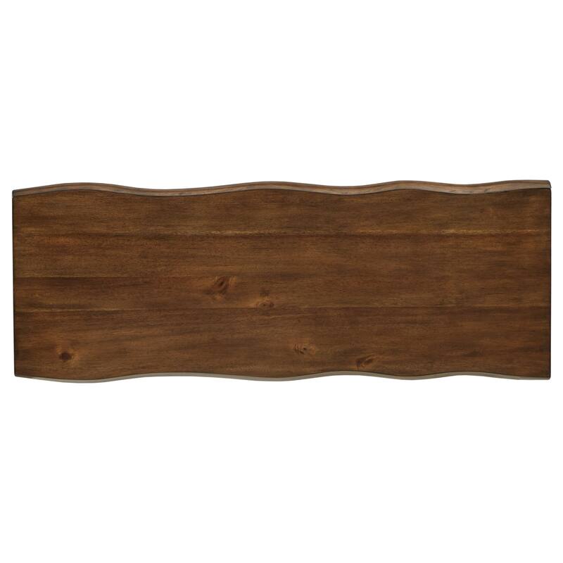 Banyan Live Edge Wood and Metal Console Sofa Table Bookshelf by iNSPIRE Q Artisan