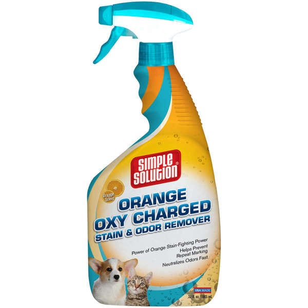 Simple solution oxy charged pet stain and odor outlet remover