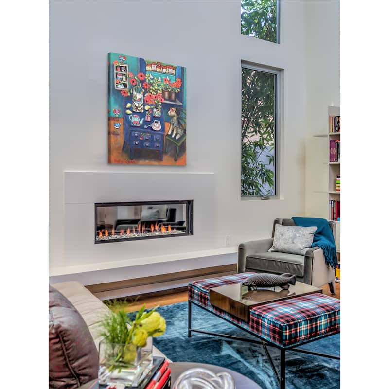 Marmont Hill - 'A Sea View' by Holly Wojahn Painting Print on Wrapped Canvas - Multi-Color