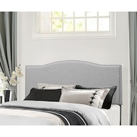 Hilale Furniture Kiley Grey Fabric Wood King Headboard Hilale Furniture Kiley Grey Wood Fabric Full Queen Headboard