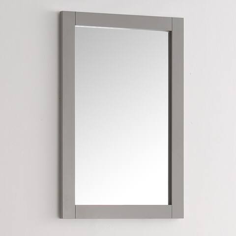 Fresca Hartford Grey Wood and Glass 20-inch Traditional Bathroom Mirror