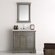 preview thumbnail 2 of 7, Fresca Kingston Antique Silver 36-inch Traditional Bathroom Vanity with Mirror