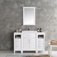 preview thumbnail 2 of 5, Fresca Cambridge White Wood 48-inch Traditional Bathroom Vanity With Mirror