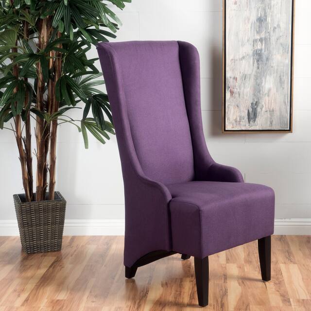 Callie High-back Fabric Dining Chair by Christopher Knight Home - 23.25" L x 28.75" W x 46.25" H - Plum