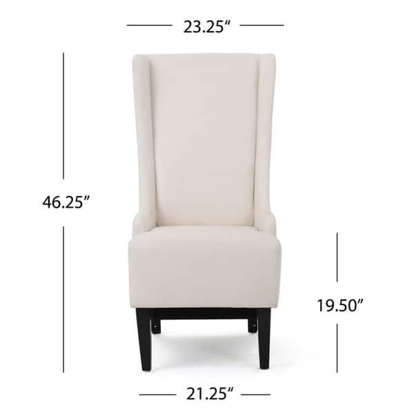 dimension image slide 1 of 12, Callie High-back Fabric Dining Chair by Christopher Knight Home - 23.25" L x 28.75" W x 46.25" H