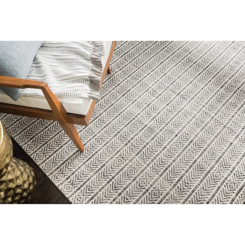 Jani Cali Grey Cotton/Jute Handwoven Rug
