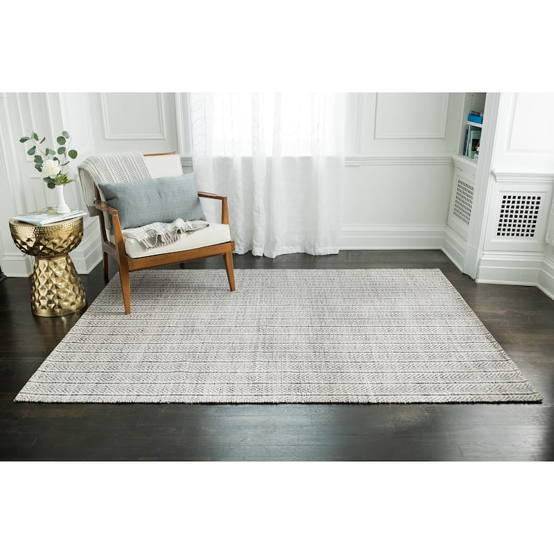 Jani Cali Grey Cotton/Jute Handwoven Rug