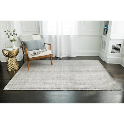 Jani Cali Grey Cotton/Jute Handwoven Rug