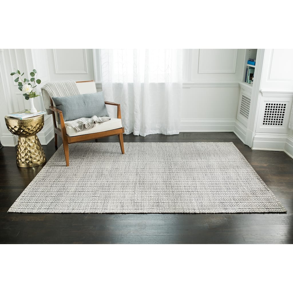 Jani Cali Grey Cotton/Jute Handwoven Rug