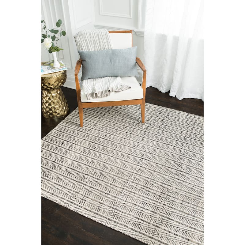 Jani Cali Grey Cotton/Jute Handwoven Rug