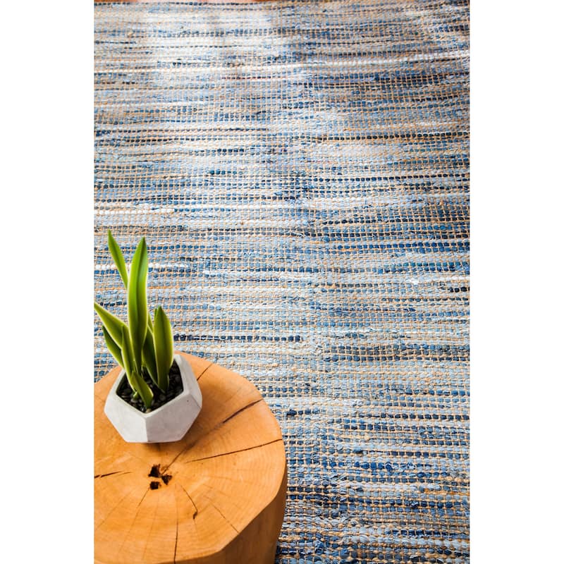 Jani Oki Denim/Jute Hand-loomed Rug