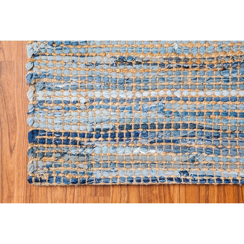 Jani Oki Denim/Jute Hand-loomed Rug