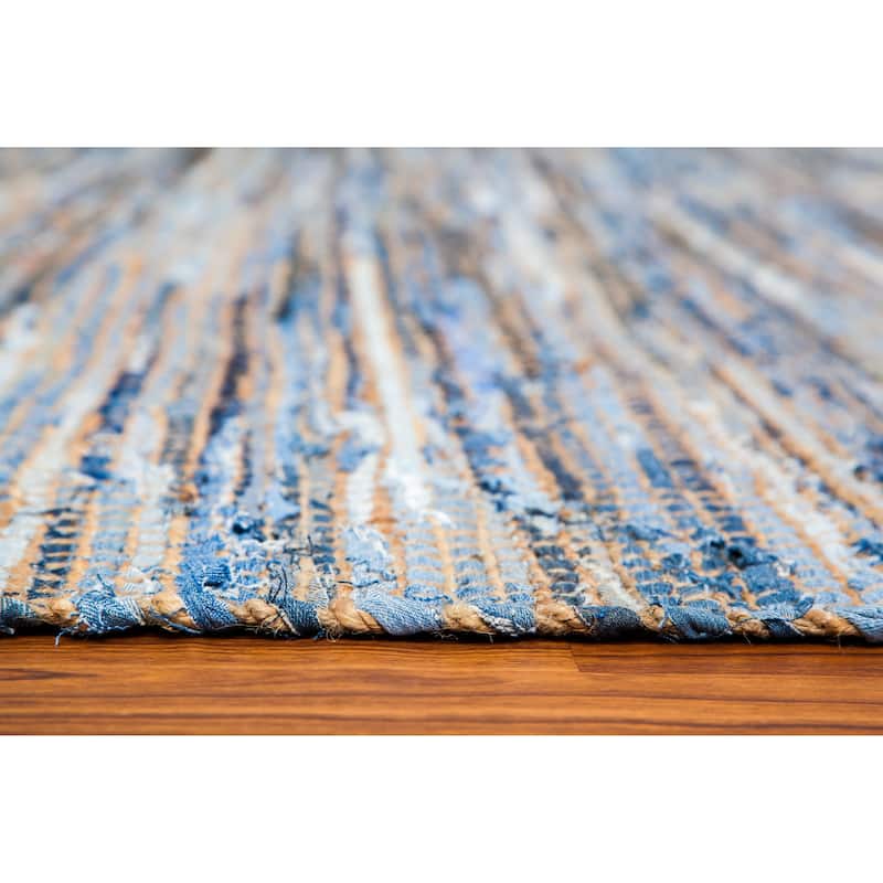 Jani Oki Denim/Jute Hand-loomed Rug