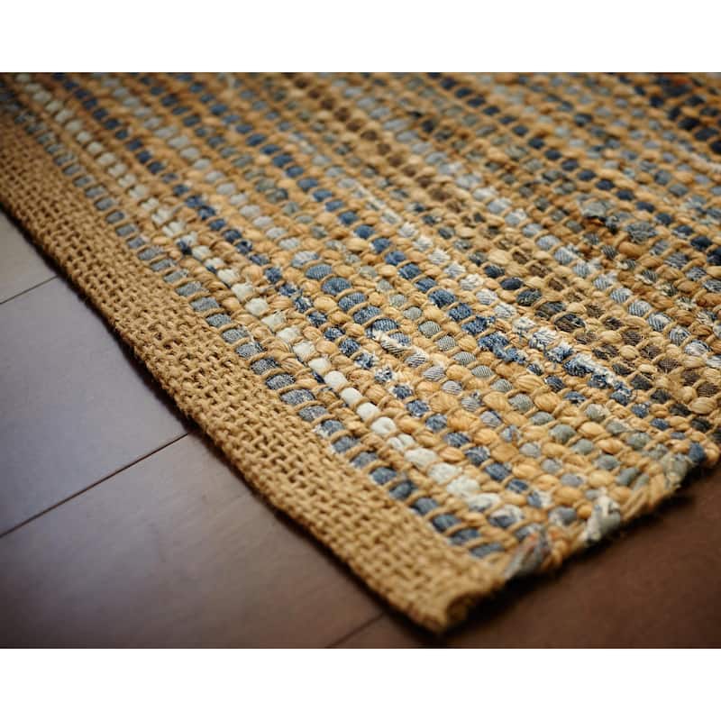 Jani Oki Denim/Jute Hand-loomed Rug