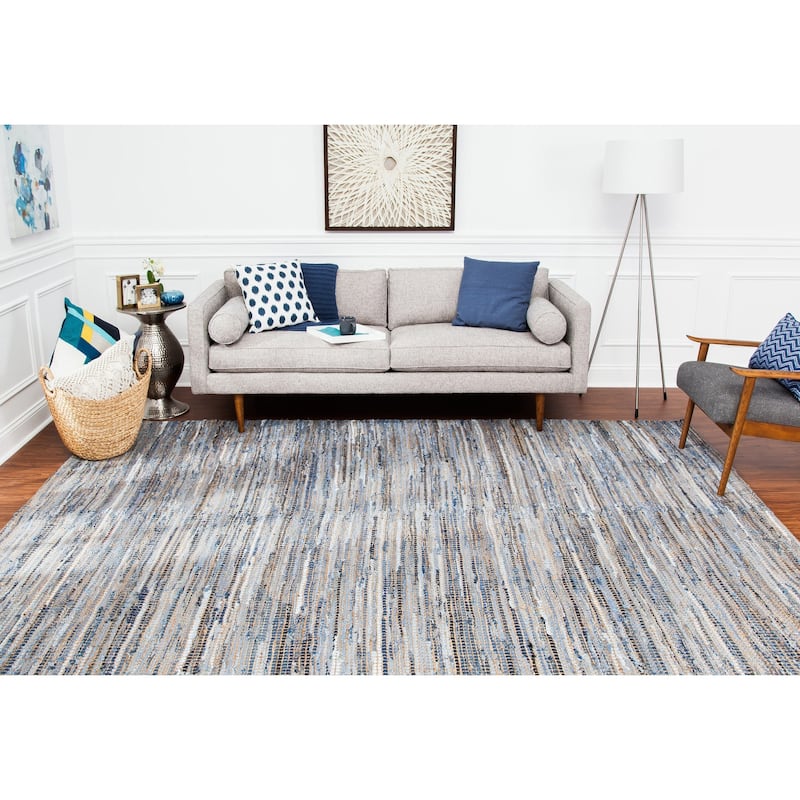 Jani Oki Denim/Jute Hand-loomed Rug