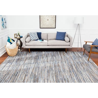 Jani Oki Denim/Jute Hand-loomed Rug