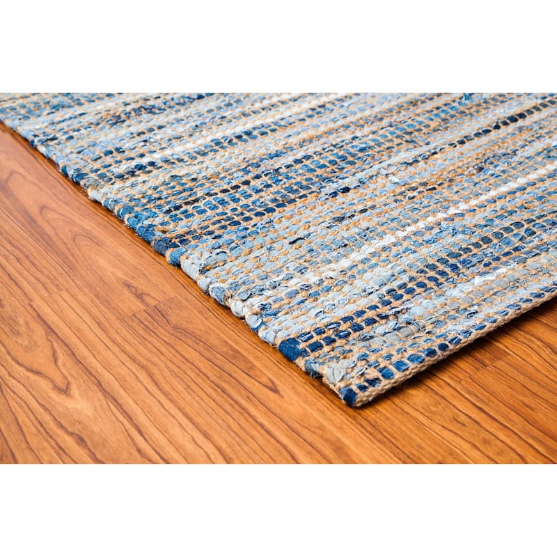 Jani Oki Denim/Jute Hand-loomed Rug
