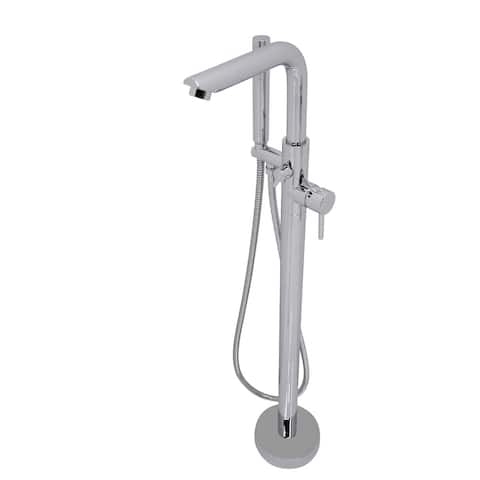 ANZZI Sens Series 2-handle Freestanding Claw Foot Tub Faucet with Hand Shower in Polished Chrome