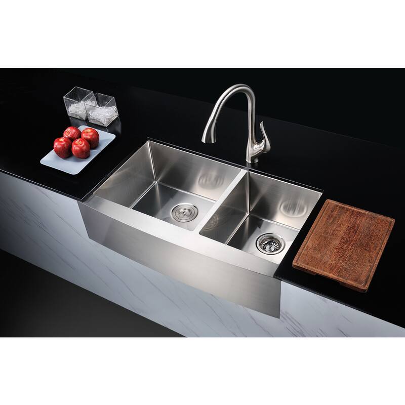 ANZZI Elysian 36" Farmhouse Double Bowl Kitchen Sink