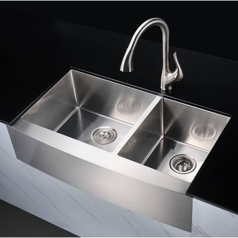 ANZZI Elysian 36" Farmhouse Double Bowl Kitchen Sink
