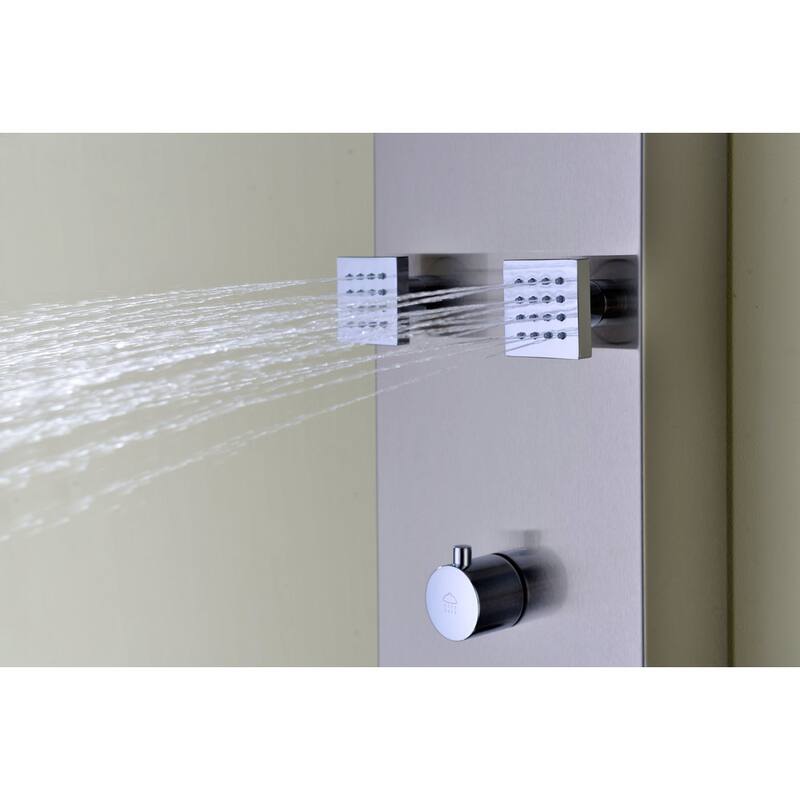 ANZZI Echo 4-jetted Full Body Shower Panel in Brushed Stainless Steel