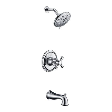 ANZZI Mesto Series 1-handle 2-spray Tub and Shower Faucet in Polished Chrome