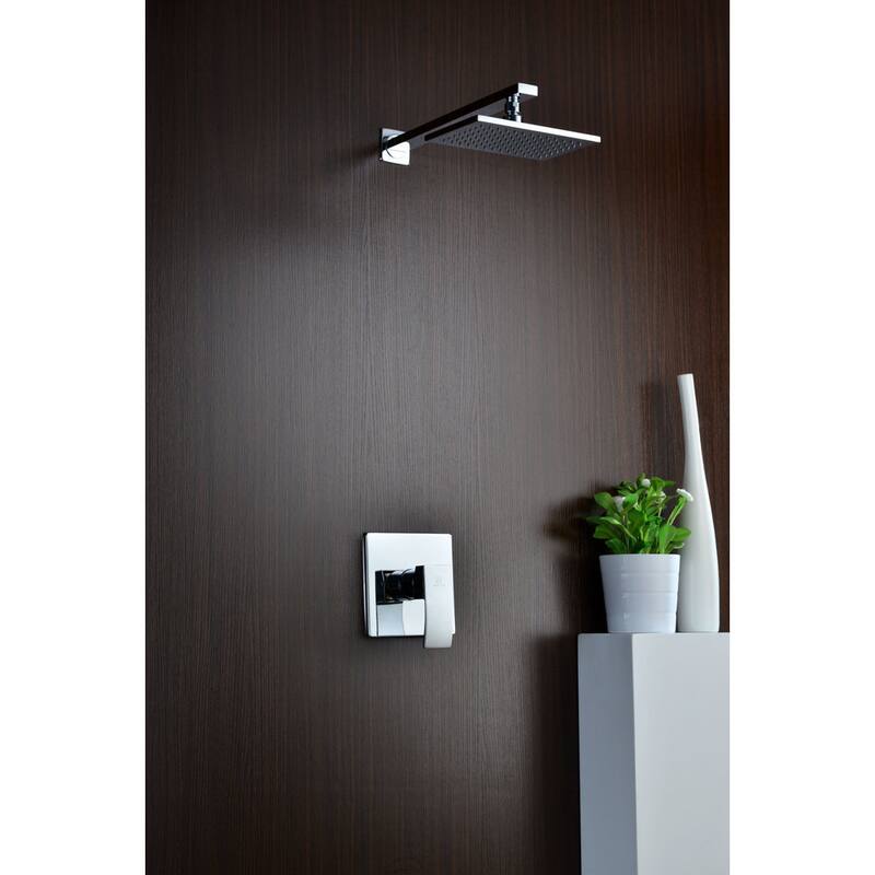 ANZZI Viace Series 1-spray Fixed Showerhead in Polished Chrome