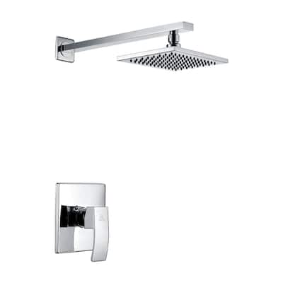ANZZI Viace Series 1-spray Fixed Showerhead in Polished Chrome