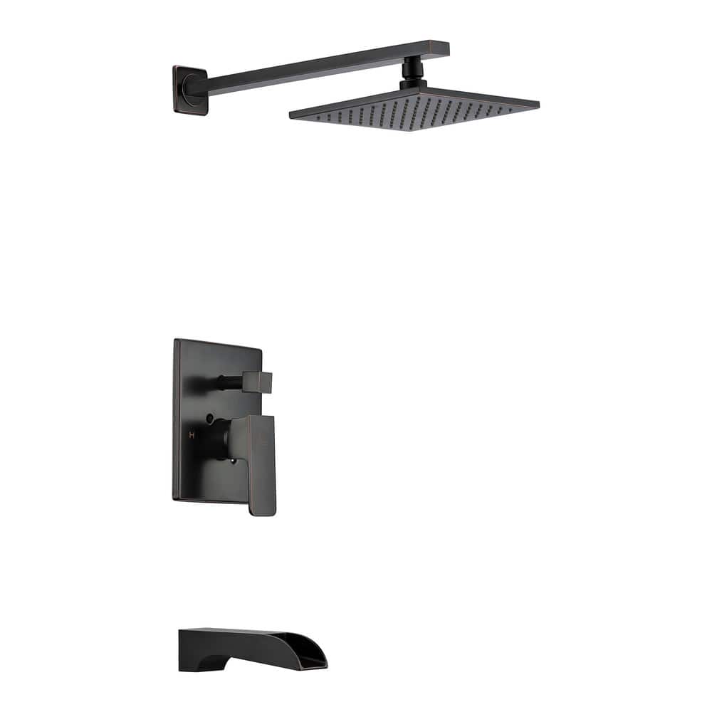 ANZZI Mezzo Series 1-Handle 1-Spray Tub and Shower Faucet in Oil-Rubbed Bronze
