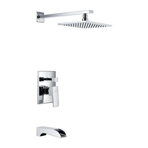 ANZZI Mezzo Series 1-handle 1-spray Tub and Shower Faucet in Polished Chrome