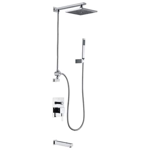 ANZZI Byne 1-handle 1-spray Tub and Shower Faucet with Sprayer Wand in Polished Chrome
