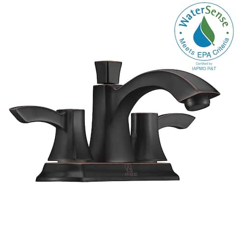 ANZZI Vista 4-inch Centerset 2-handle Mid-arc Bathroom Faucet in Oil Rubbed Bronze